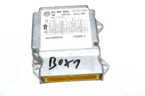 VW Golf 5 Steuergerät Airbagsteuergerät 1K0909605A Index 04 ## 6x Airbag (103433)