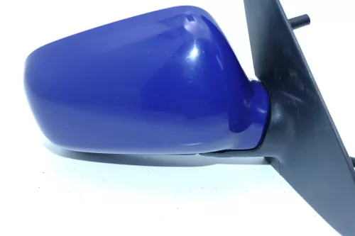 VW Polo 6N manueller manuell Spiegel Außenspiegel rechts mit Glas blau LD5D 1037 (103700)