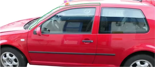 Golf 4 Dachdichtung Dichtung Dach oben links Fahrertür 3-Türer Dachleiste VORNE (103757)