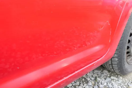 VW Touran 1T Tür hinten links rot LY3D mit Scheibe, sonst OHNE Anbauteile (107647)