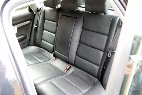 Aud A6 4F C6 Avant Kombi Sitze Sitz Rückbank hinten Leder Rücksitzbank schwarz (107760)