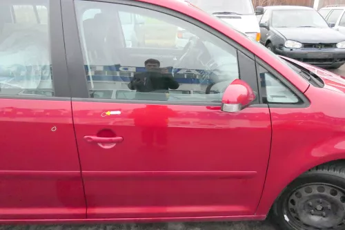 VW Touran 1T 1T3 Tür vorne rechts Beifahrertür rot braun LA3W ohne Anbauteile (109574)