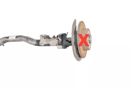 VW Caddy 2K Achse hinten Hinterachse Achsträger Scheibenbremse (109953)