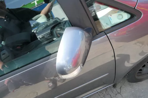 VW Touran 1T elektrischer Spiegel Außenspiegel beheizt rechts grau LD7X (111673)