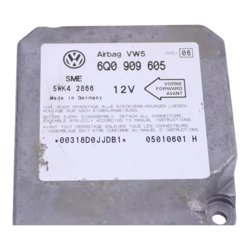 VW Sharan 7M 7M3 Steuergerät Airbag Airbagsteuergerät 6Q0909605 Index 06 (111842)