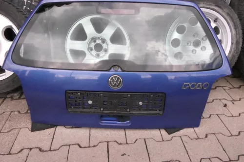 VW Polo 6N Heckklappe Klappe hinten Kofferraumklappe mit Scheibe blau LR5V  (112220)