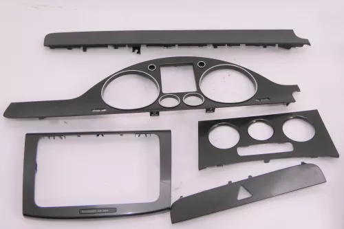 VW Passat 3C Mittelkonsole Verkleidung um Radio Klappe Abdeckung Dekor Carbon