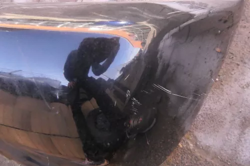 VW Polo 6N Stoßstange hinten breite XXL Heckstoßstange schwarz LC9Z  (114082)