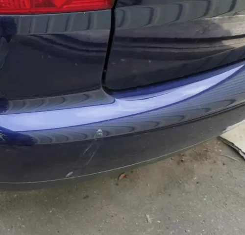 VW Touran 1T Stoßstange hinten Heckstoßstange Stoßfänger blau LB5N (115281)