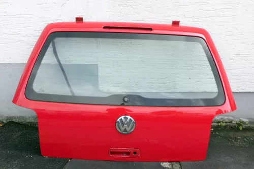 VW Lupo 6X Heckklappe hinten Klappe Kofferraumklappe mit Scheibe rot LP3G (116432)