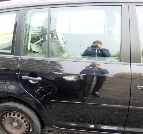 VW Touran 1T 1T3 Tür hinten rechts schwarz LC9Z mit Scheibe 116564 Kratzer (116564)