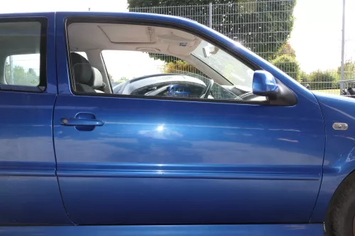 VW Polo 6N 6N2 Tür vorne rechts Beifahrertür 2/3-Türer blau LA5M ohne Anbauteile (117773)