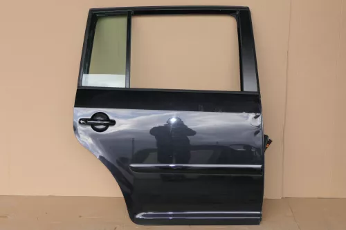 VW Touran 1T 1T3 Tür hinten rechts schwarz LC9Z mit Scheibe Dellen! (118060)