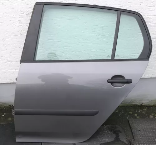 VW Golf 5 V 1K Tür Türblatt hinten links 4/5-Türer grau LA7T mit Scheibe (118257)