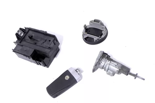VW Passat 3C Zündschloß Schloß Zündung 1x Schlüssel 3C0905843 Q R Türschloß (118537)