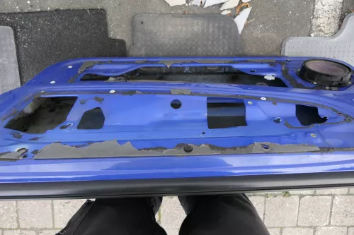 VW Lupo Seat Arosa Tür vorne rechts Beifahrertür blau LW5Z (für elektr.Fenster  (118741)