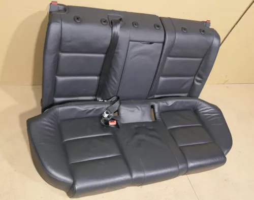 Audi A6 4F C6 Sitz Rückbank Rücksitzbank hinten 3-Punkt-Gurt schwarz Leder Sitz (120160)