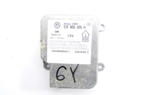 Skoda Fabia Steuergerät Airbag Airbagsteuergerät 1C0909605H Index 01 (121360)