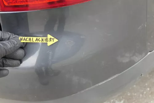 Audi A4 8E B6 Kombi Avant Stoßstange hinten mit Spoiler grau LX7Z (122709)