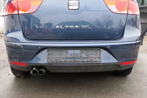 Seat Altea 5P XL Stoßstange hinten Heckstoßstange Stoßfänger blau grau LS5Y PDC (122804)
