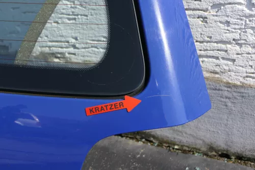 VW Polo 6N2 Heckklappe Klappe hinten Kofferraumklappe blau LA5C - ohne Anbaute (123396)