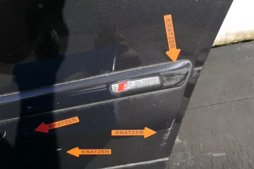 Audi A4 B6 8E Türblatt Tür hinten links schwarz LZ9W Kombi+Limo -ohne Anbauteile (123518)