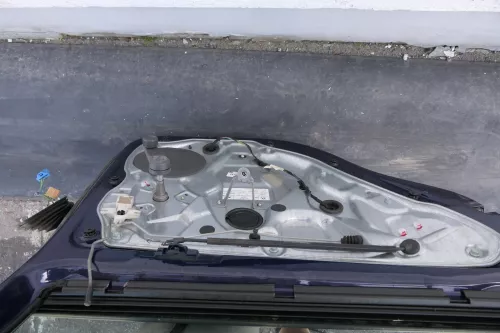 VW Polo 9N 9N3 Tür hinten links 4/5-Türer blau LB5N indigoblau - ohne Scheibe (123534)