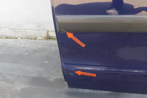 VW Polo 9N 9N3 Tür hinten links 4/5-Türer blau LB5N indigoblau - ohne Scheibe  (123534)