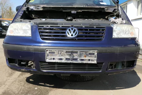 VW Sharan 7M Stoßstange vorne Frontstoßstange blau LB5N Facelift ab Bj. 2000 (125930)