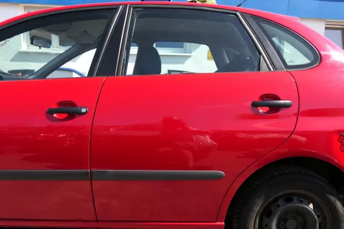 Seat Ibiza 6L Tür 4/5-Türer hinten links rot LS3H - ohne Anbauteile (126639)