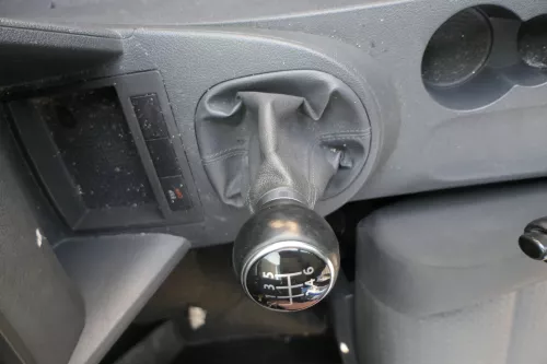 VW Touran 1T Schaltknauf Schaltsack Schaltung Schaltknüppel schwarz Leder Cross (127708)