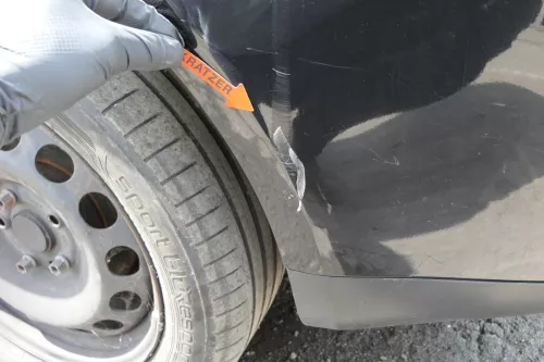 VW Touran 1T Stoßstange hinten Heckstoßstange Stoßfänger schwarz LC9Z meta (127966)
