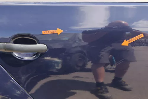 VW Golf 5 V 1K Tür nur das Türblatt hinten rechts 4/5-Türer blau LA5G perblau (128324)