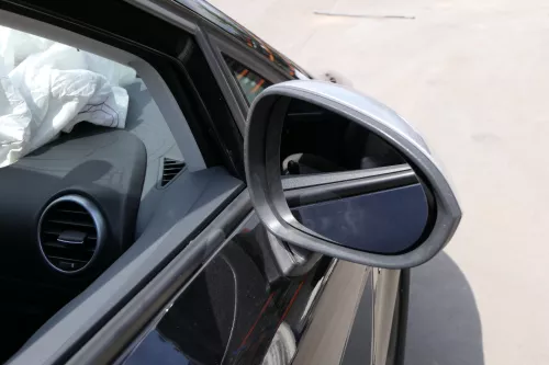 Seat Leon 1P elektrischer Spiegel Außenspiegel rechts + Glas silber anklappbar (128332)
