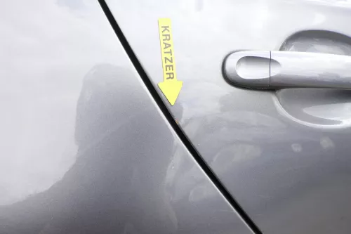 VW Jetta 1K Tür hinten rechts grau LD7X Platinumgrey - ohne Anbauteile (128689)
