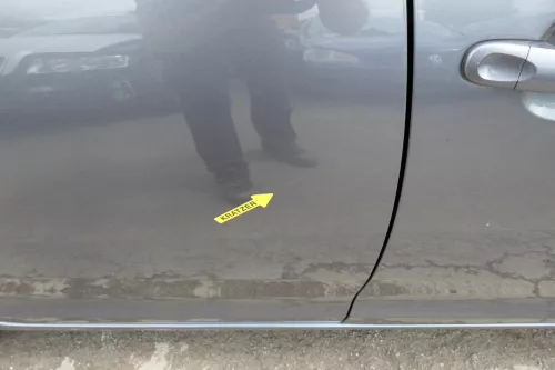VW Jetta 1K Tür hinten rechts grau LD7X Platinumgrey - ohne Anbauteile (128689)