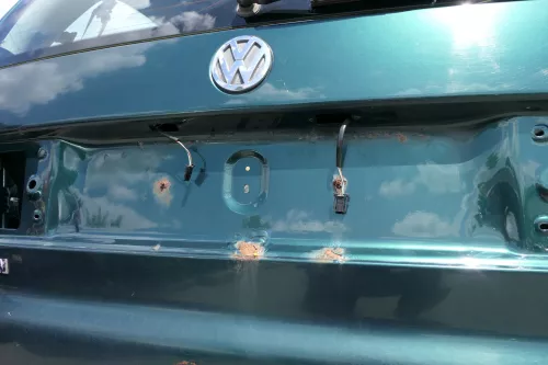 VW Sharan 7M Heckklappe Scheibe  Klappe hinten ab Bj.2000 grün LC6M (128770)