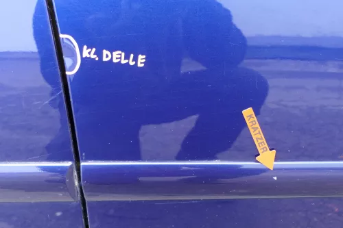 VW Golf 5 V 1K Tür vorn rechts Beifahrertür 4/5-Türer blau LD5Q nur TÜRBLATT (129110)