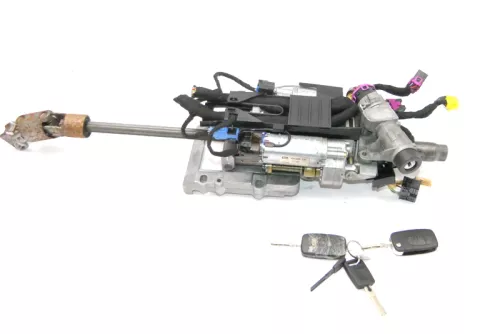 Audi A4 6B Zündschloß Schloß Zündung 3x Schlüssel Lenksäule elektrische (129651)