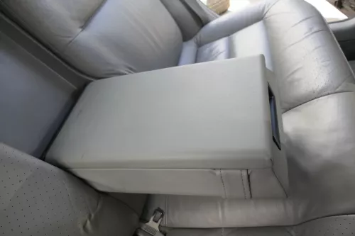 VW Passat 3BG Limousine Sitz Rückbank Rücksitzbank Sitzfläche Sitze Leder grau (129767)