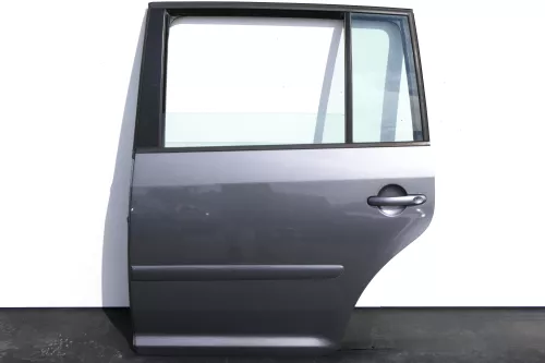 VW Touran 1T 1T3 Tür hinten links grau LD7X und Scheibe Platinumgrey (130066)