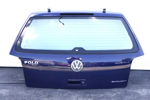 VW Polo 6N2 Heckklappe Klappe hinten Kofferraumklappe blau LB5N Scheibe (130238)