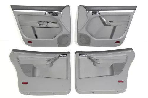 VW Touran 4x Türverkleidung Verkleidung Tür vorne +hinten links grau
