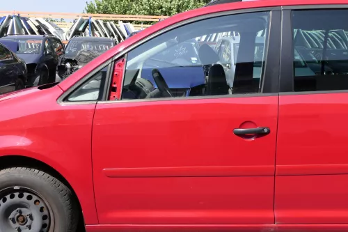 VW Touran 1T 1T3 Tür vorne links Fahrertür rot LY3D Tornadorot - OHNE Anbauteile (140882)