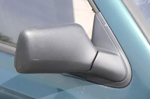 VW Golf 3 Vento mechanisc Spiegel Außenspiegel rechts Glas schwarz matt original (143479)
