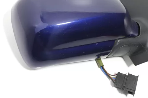 VW Polo 6N elektrischer elektrisch Spiegel Außenspiegel rechts blau LB5N +Glas d (143616)