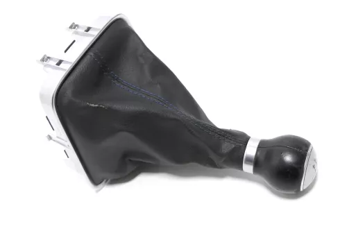 VW Golf Plus 5M Schaltknauf Schaltsack Schaltung Schaltknüppel 5-Gang blaue Näht (144334)