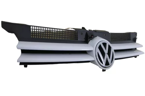 VW Golf 4 Grill Kühlergrill mit VW Zeichen Logo weiß LB9A (144649)