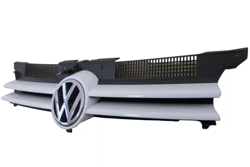 VW Golf 4 Grill Kühlergrill mit VW Zeichen Logo weiß LB9A (144649)