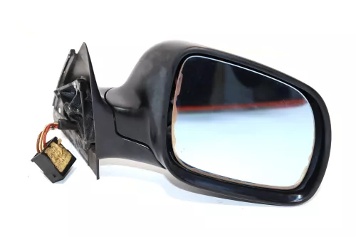 A4 B5 elektrischer Spiegel Außenspiegel rechts schwarz matt unlackiert Glas (145373)